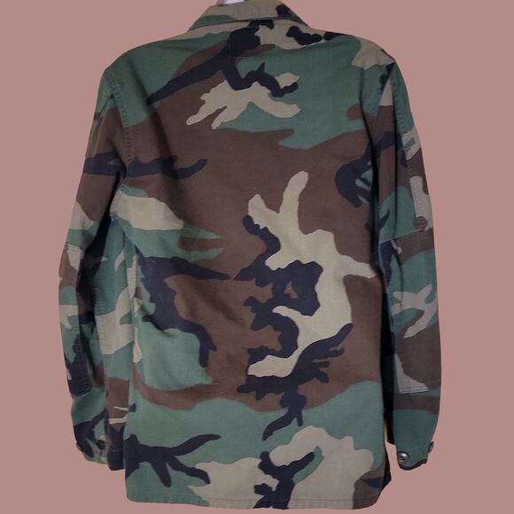 Vintage 1980s US Military Woodland Camo BDU Jacket - Picture 3 of 7